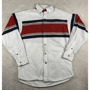 Brooks & Dunn By Panhandle Slim Western Shirt Men's 16.5 35 Stripe Button-Down